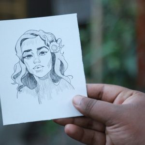 Minimalist Line Art Portrait Illustration